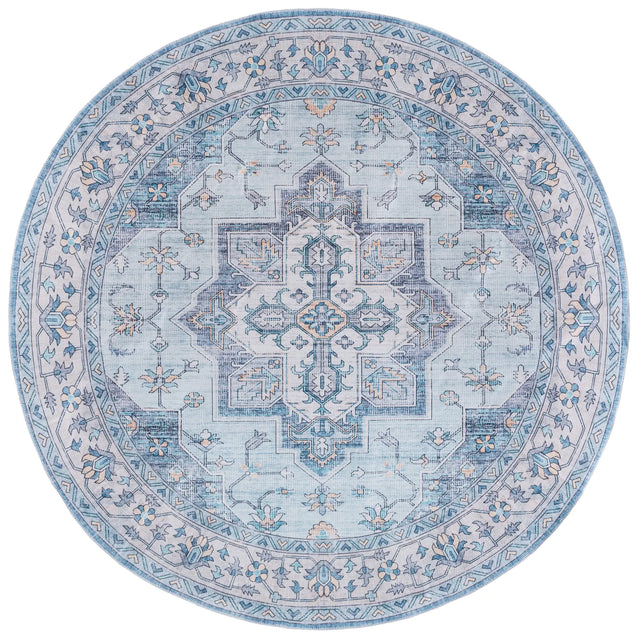 Safavieh Arizona 6'-0" x 6'-0" Rug in Light Blue / Ivory