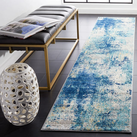 Safavieh Jasper 100 2'-0" x 9'-0" Rug in Aqua / Ivory