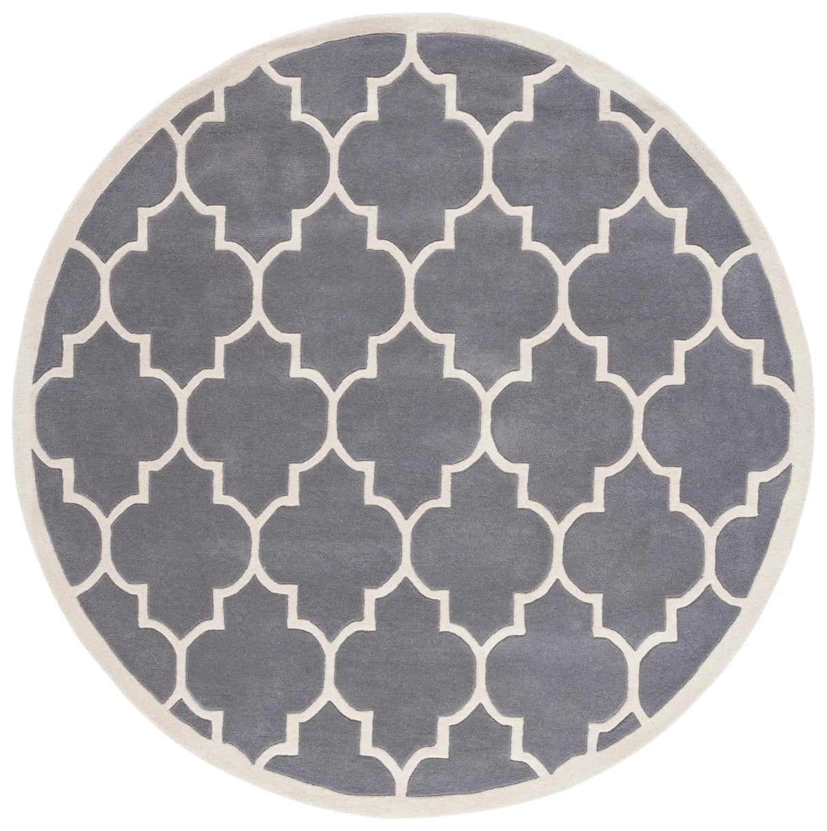 Safavieh Chatham 5'-0" x 5'-0" Rug in Dark Grey / Ivory