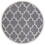 Safavieh Chatham 5'-0" x 5'-0" Rug in Dark Grey / Ivory