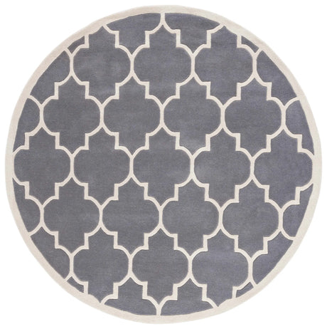 Safavieh Chatham 5'-0" x 5'-0" Rug in Dark Grey / Ivory