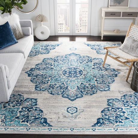 Safavieh Brentwood 10'-0" x 13'-0" Rug in Navy / Light Grey