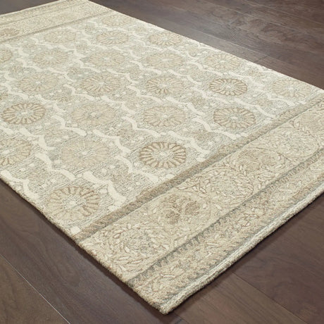 Oriental Weavers Sphinx Craft 93002 Ash / Sand Rugs - angle detail