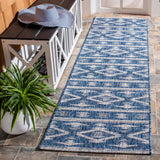 Safavieh Courtyard 2'-3" x 8'-0" Rug in Navy / Grey