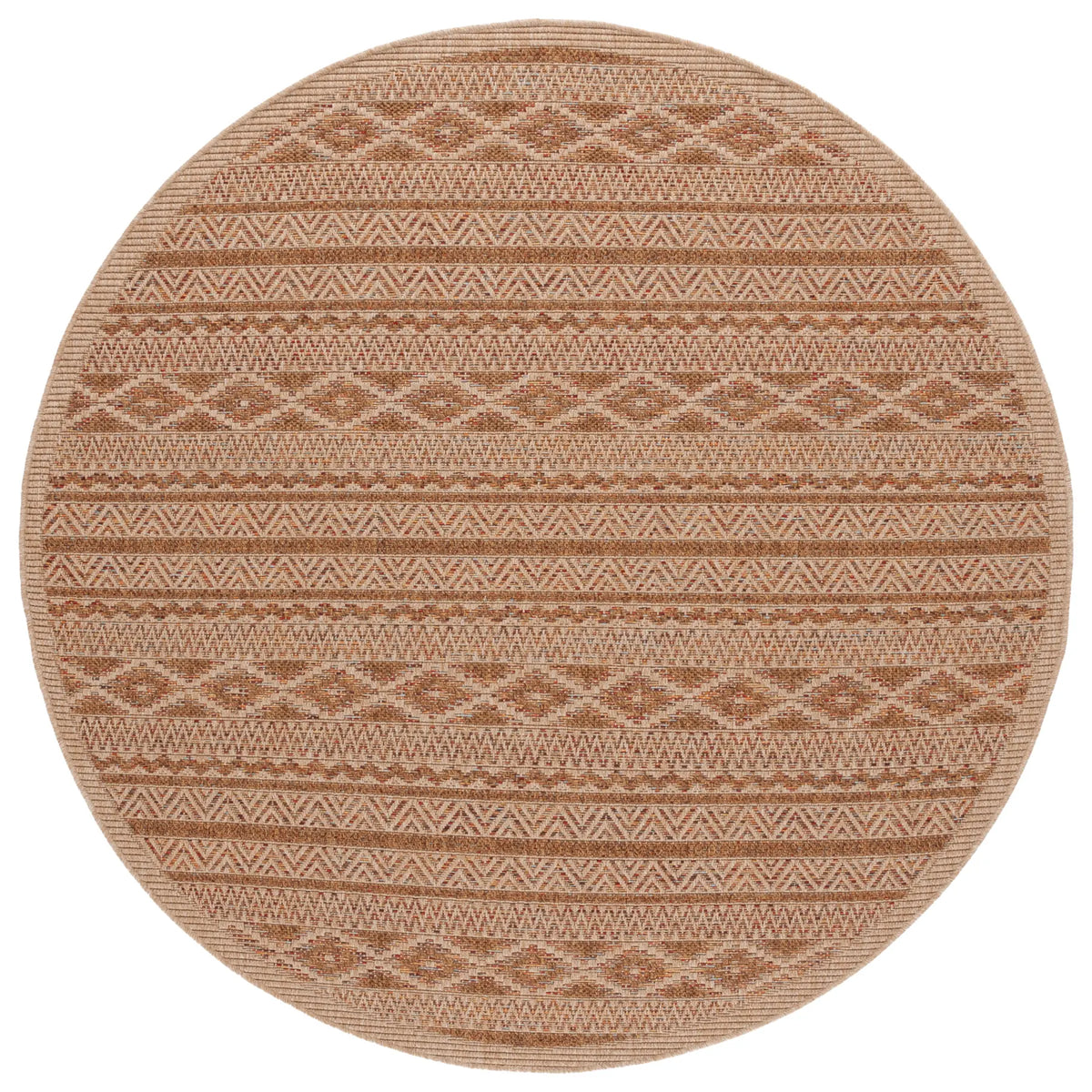 Safavieh Wicker 6'-7" x 6'-7" Rug in Natural / Brown