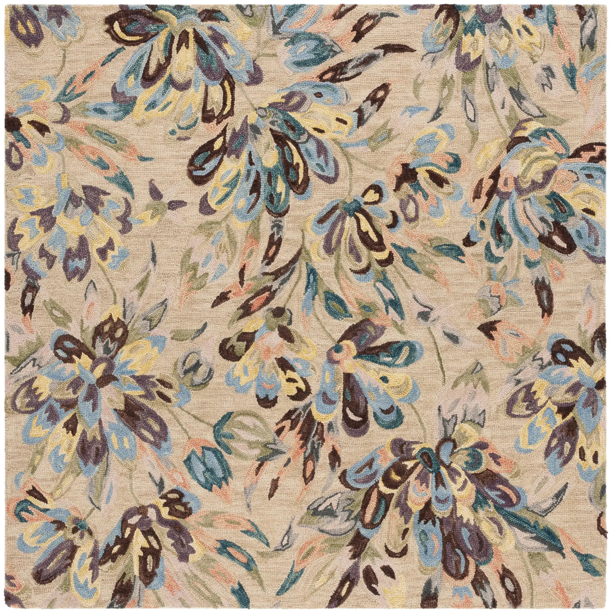 Safavieh Blossom 6'-0" x 6'-0" Rug in Beige / Purple
