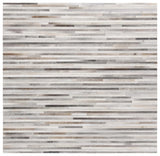 Safavieh Studio Leather 6'-0" x 6'-0" Rug in Ivory / Grey