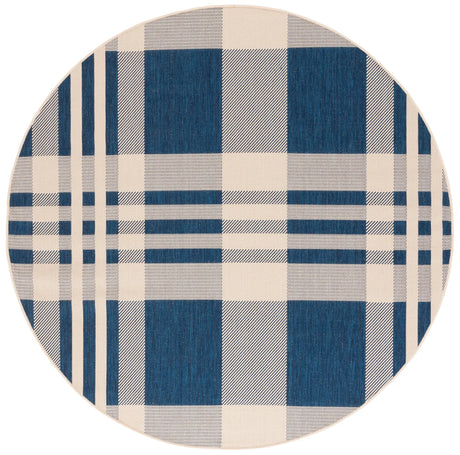 Safavieh Courtyard 6'-7" x 6'-7" Rug in Navy / Beige