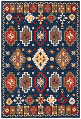 Safavieh Heritage 4'-0" x 6'-0" Rug in Navy / Red
