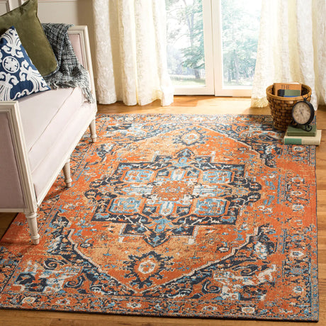 Safavieh Classic Vintage 4'-0" x 6'-0" Rug in Orange / Navy