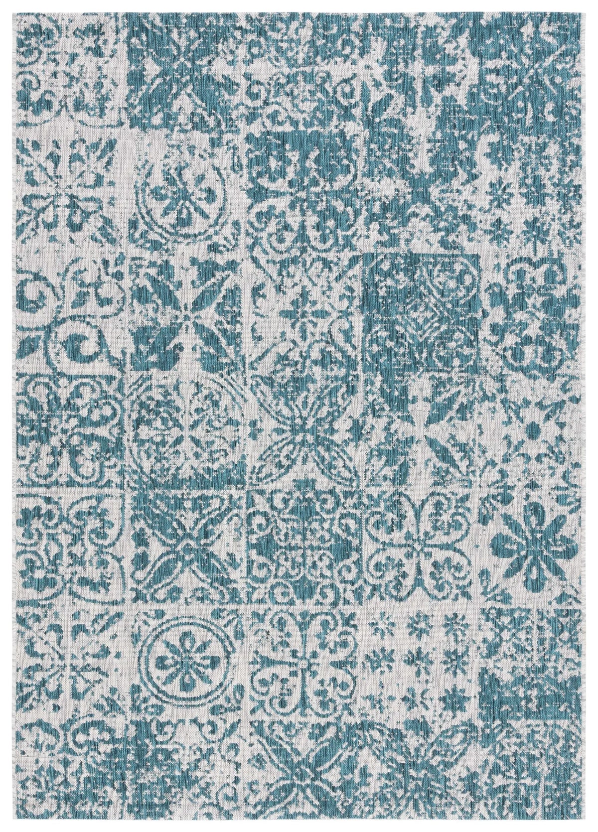 Safavieh Courtyard 5'-3" x 7'-7" Rug in Blue / Grey