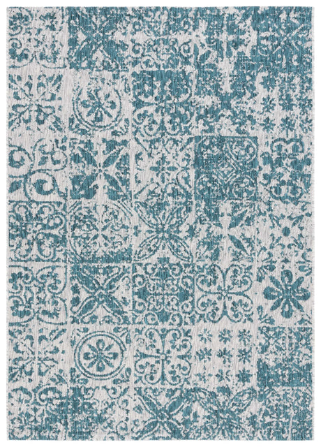 Safavieh Courtyard 5'-3" x 7'-7" Rug in Blue / Grey