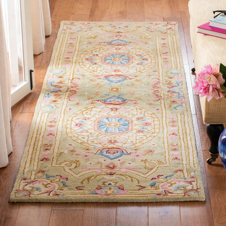 Safavieh Savonnerie 2'-6" x 8'-0" Rug in Sage / Blue