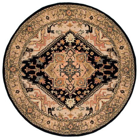 Safavieh Heritage 6'-0" x 6'-0" Rug in Black / Gold