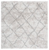 Safavieh Berber Shag 5'-1" x 5'-1" Rug in Cream / Light Grey