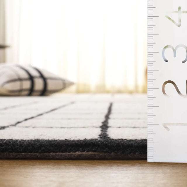 Safavieh Genre 4'-0" x 6'-0" Rug in Ivory / Black
