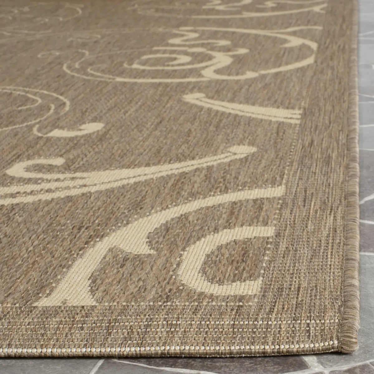 Safavieh Courtyard 8'-0" x 11'-0" Rug in Brown / Natural