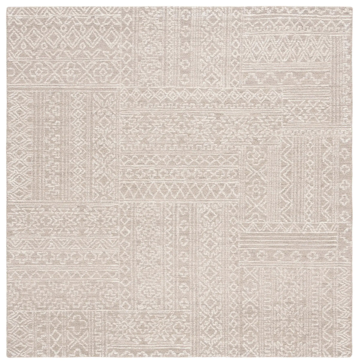 Safavieh Micro-Loop 6'-0" x 6'-0" Rug in Beige / Ivory