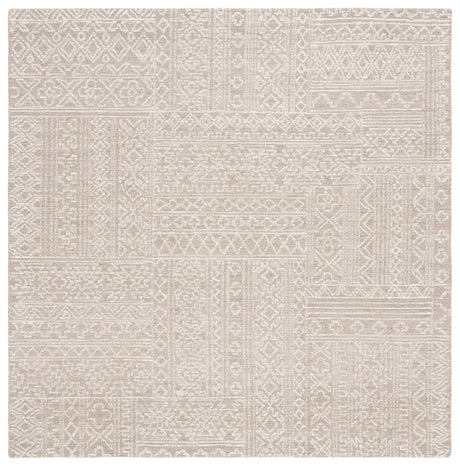 Safavieh Micro-Loop 6'-0" x 6'-0" Rug in Beige / Ivory