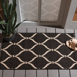 Safavieh Courtyard 2'-0" x 3'-7" Rug in Black / Beige