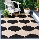 Safavieh Courtyard 4'-0" x 5'-7" Rug in Beige / Black