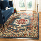 Safavieh Kashan 4'-0" x 6'-0" Rug in Navy Blue / Ivory