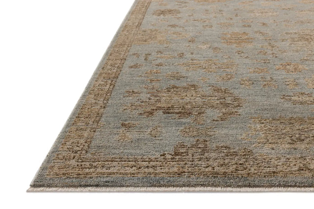 Loloi Willa WIA-03 Sky / Natural Power Loomed Rug - rug corner