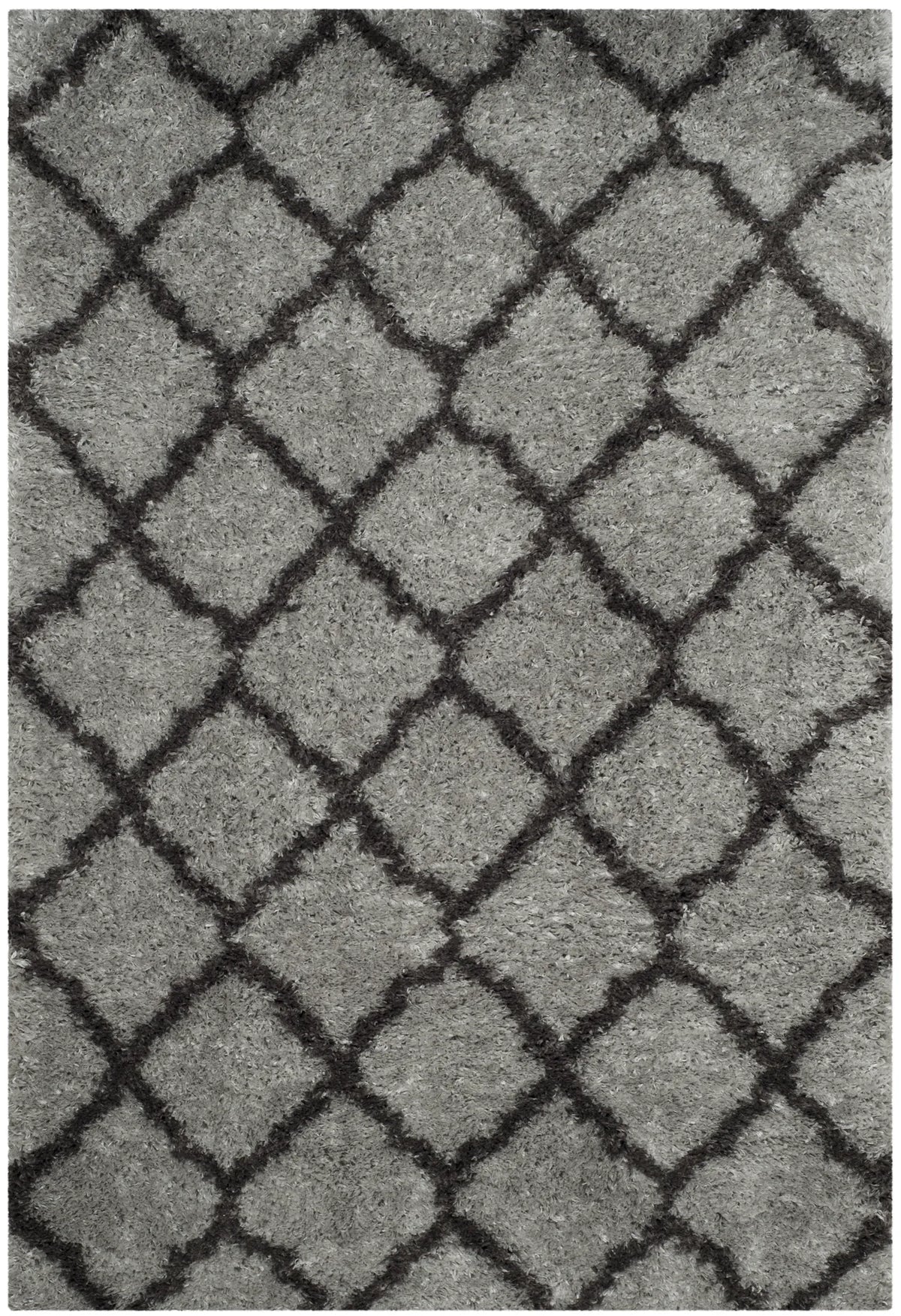 Safavieh Indie Shag 3'-0" x 5'-0" Rug in Grey / Dark Grey