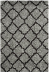 Safavieh Indie Shag 3'-0" x 5'-0" Rug in Grey / Dark Grey