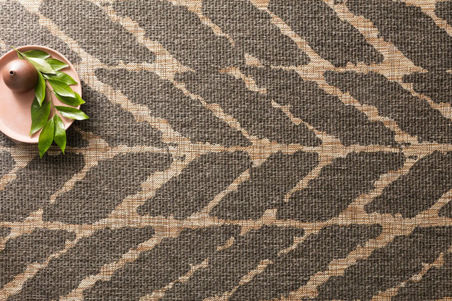 Loloi Isle Ie-02 Charcoal / Mocha Rugs - styled aerial 1