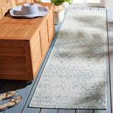 Safavieh Courtyard 2'-2" x 9'-0" Rug in Grey / Navy
