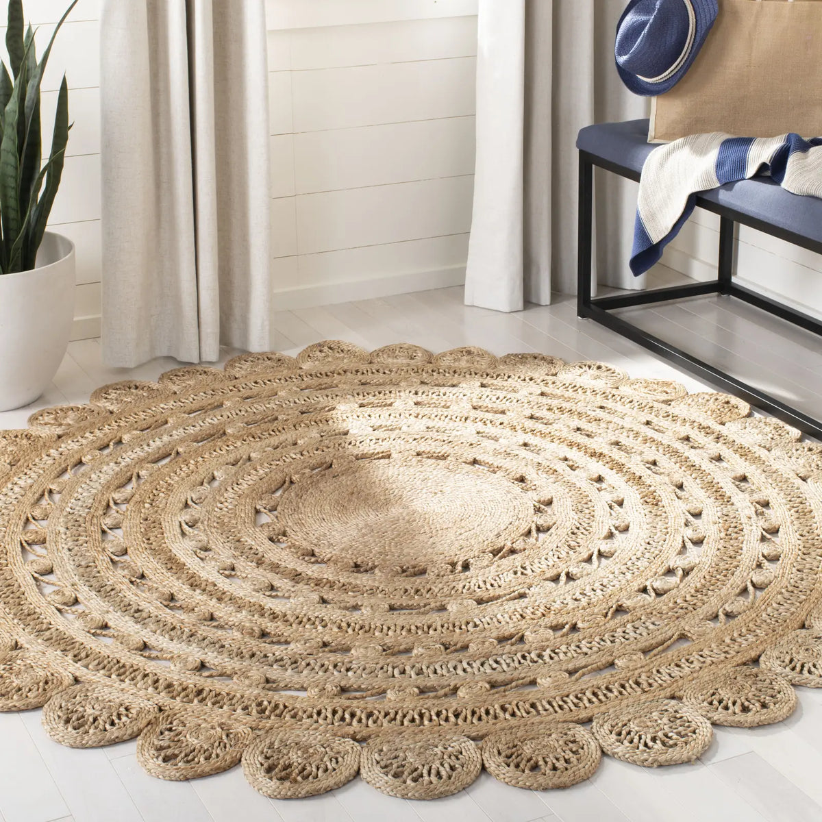 Safavieh Natural Fiber 5'-0" x 5'-0" Rug in Natural