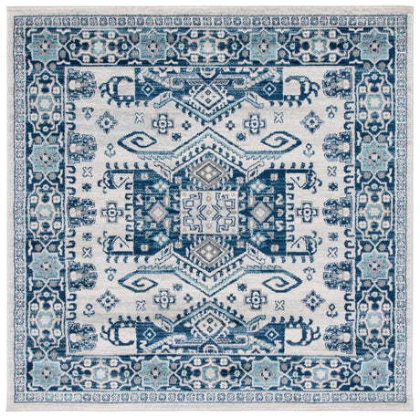Safavieh Tulum 6'-7" x 6'-7" Rug in Ivory / Blue