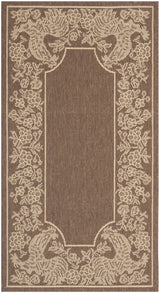 Safavieh Courtyard 2'-7" x 5'-0" Rug in Chocolate / Natural