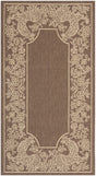 Safavieh Courtyard 2'-7" x 5'-0" Rug in Chocolate / Natural