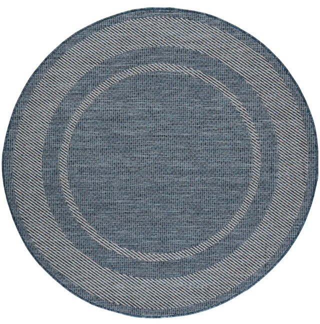 Safavieh Courtyard 6'-7" x 6'-7" Rug in Navy / Grey