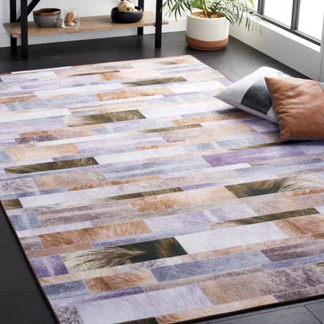 Safavieh Faux Hide 4'-0" x 6'-0" Rug in Beige / Purple