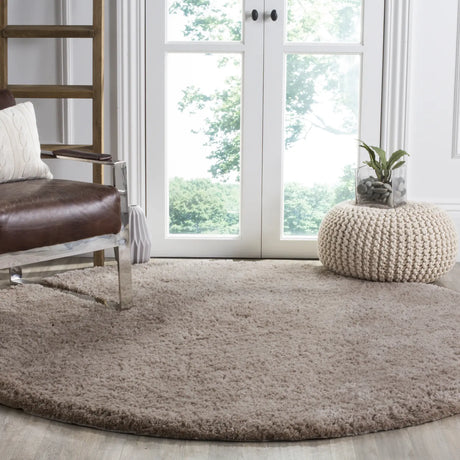 Safavieh Sheep Shag 6'-0" x 6'-0" Rug in Silver