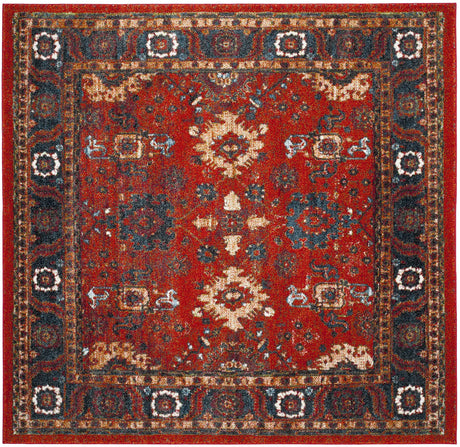 Safavieh Vintage Hamadan 6'-7" x 6'-7" Rug in Orange / Blue