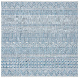 Safavieh Courtyard 6'-7" x 6'-7" Rug in Grey / Navy