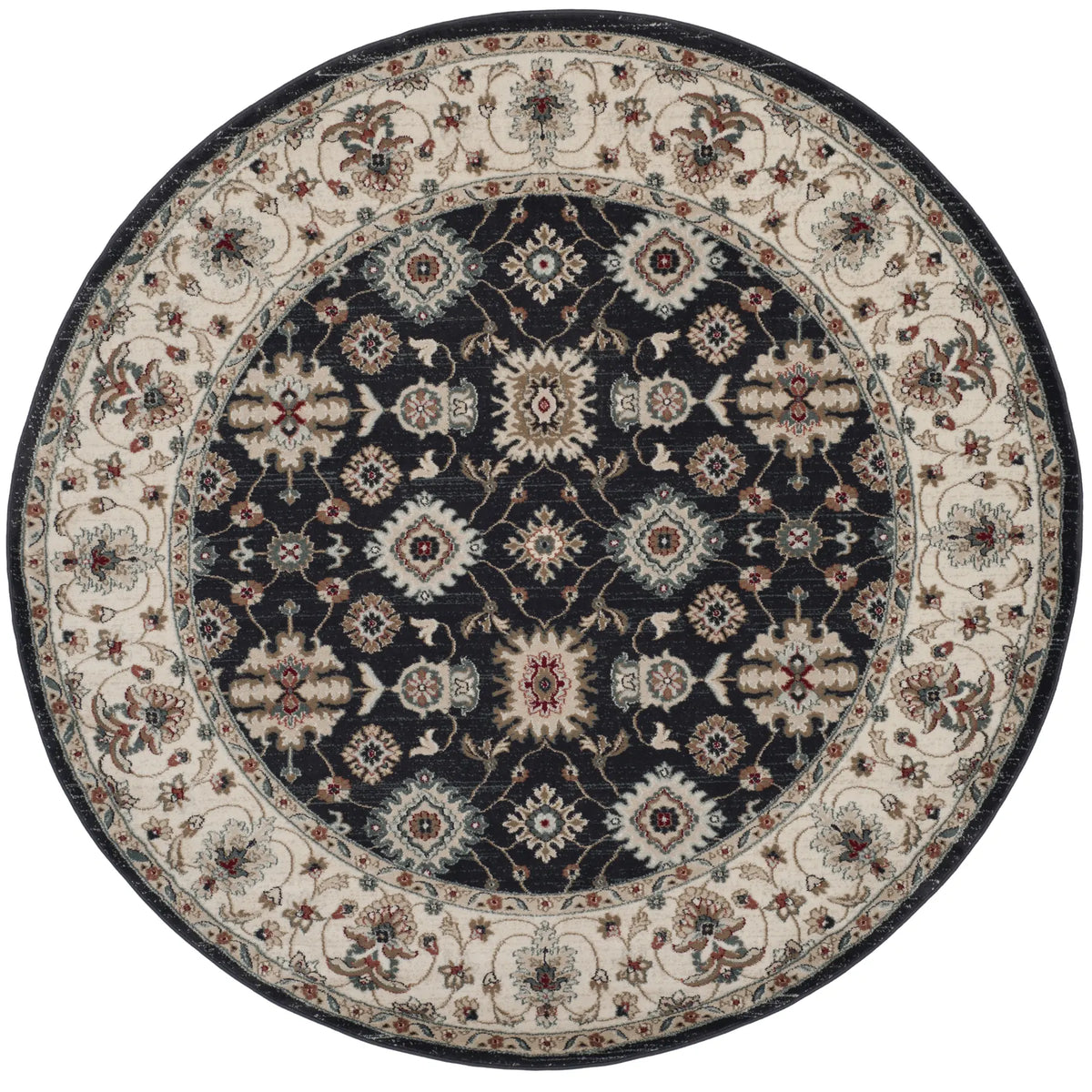 Safavieh Lyndhurst 7'-0" x 7'-0" Rug in Navy / Creme