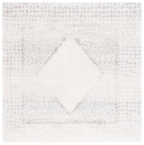 Safavieh Fontana Shag  800 6'-7" x 6'-7" Rug in Ivory / Grey
