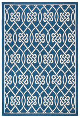 Safavieh Courtyard 5'-3" x 7'-7" Rug in Navy / Light Beige