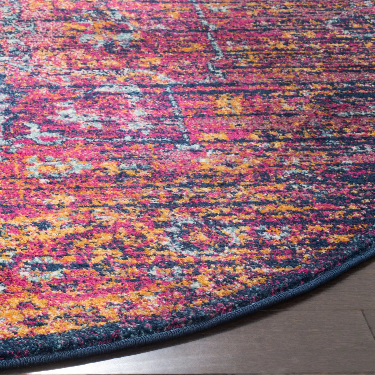 Safavieh Evoke 5'-3" x 5'-3" Rug in Blue / Fuchsia