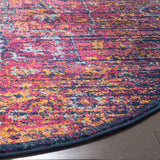 Safavieh Evoke 5'-3" x 5'-3" Rug in Blue / Fuchsia