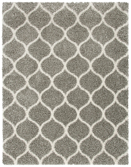 Safavieh Hudson Shag 10'-0" x 14'-0" Rug in Grey / Ivory