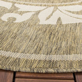 Safavieh Courtyard 5'-3" x 5'-3" Rug in Brown / Natural