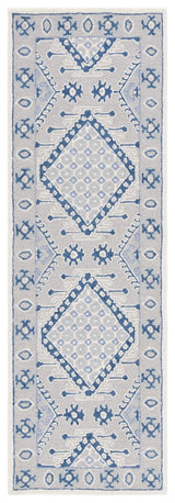 Safavieh Micro-Loop 2'-3" x 7'-0" Rug in Light Grey / Blue