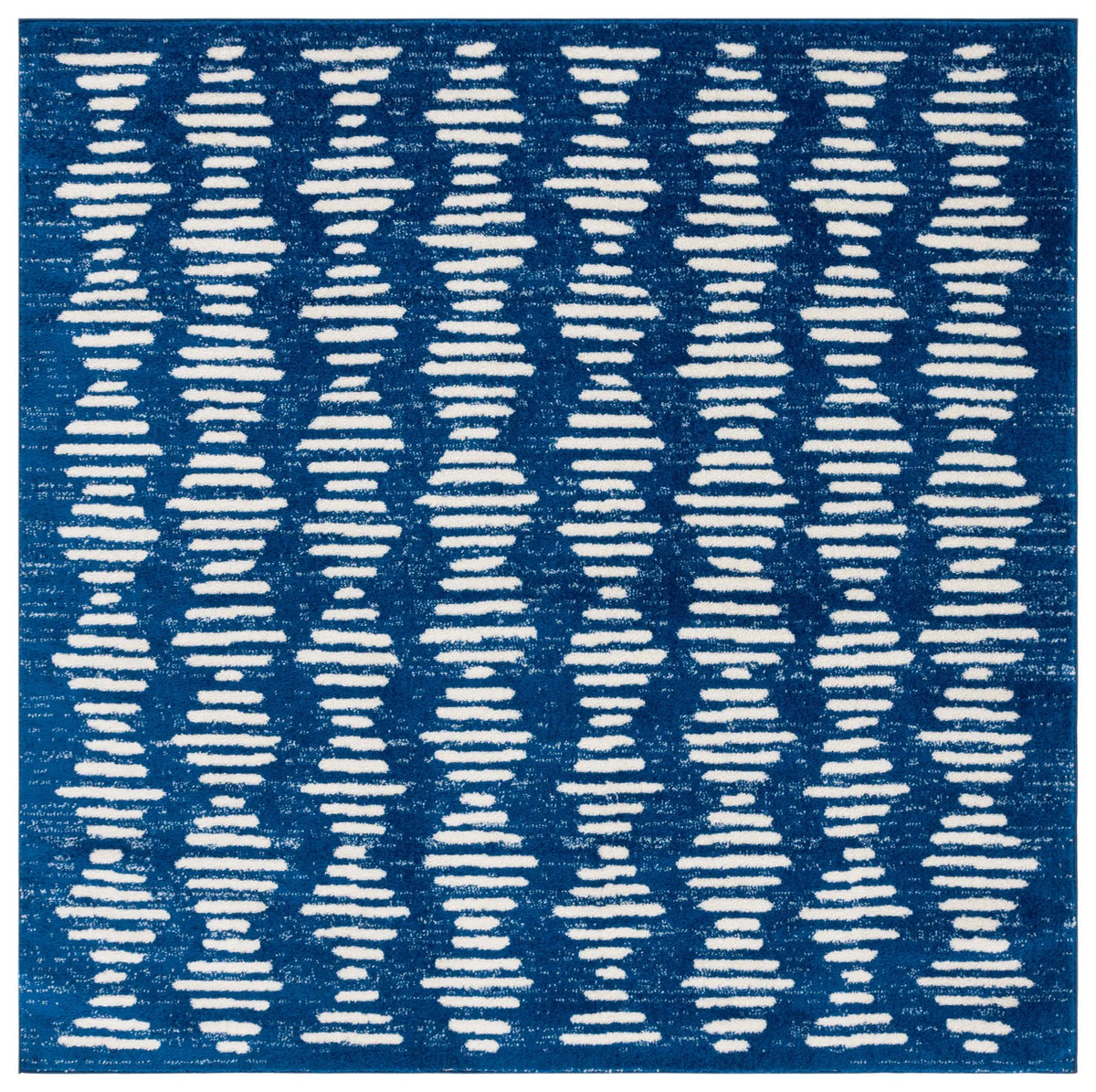 Safavieh Tulum 6'-7" x 6'-7" Rug in Navy / Ivory