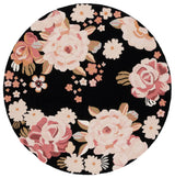 Safavieh Jardin 6'-0" x 6'-0" Rug in Black / Pink